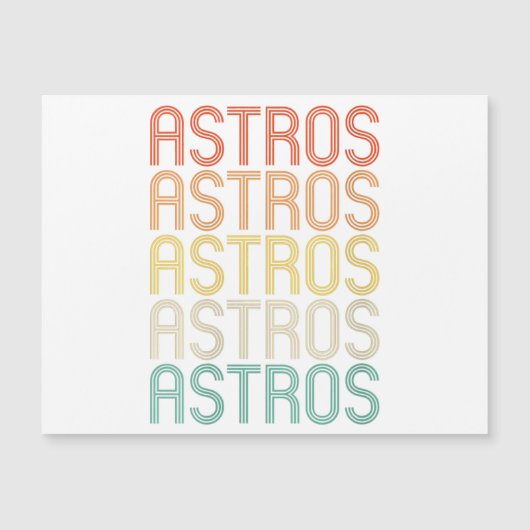 Damen Astros Magnetkarte (Vorderseite)