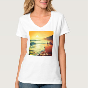 Damen Basic V-Ausschnitt T-Shirt Sale Preis $23.16