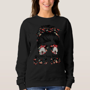 Damen Bedlington Terrier Dog Mama Messy Bun Hair G Sweatshirt