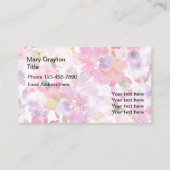 Damen-beruflicher Entwurf Visitenkarte (Rückseite)