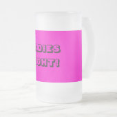 DAMEN-BIER-GLAS. PERFEKTES GESCHENK! MATTGLAS BIERGLAS (VorderseiteRechts)