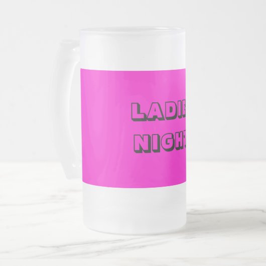 DAMEN-BIER-GLAS. PERFEKTES GESCHENK! MATTGLAS BIERGLAS (Vorderseite Links)