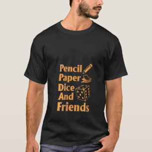 Damen Bleistift Papier Würfel Und Freunde Brettspi T-Shirt
