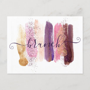 Damen-Brunch hübsche Glitzer-Schmieren Postkarte