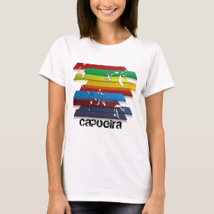 Damen capoeira Kampfkunstregenbogen T-Shirt