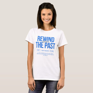 Damen Cobalt Blau Rewind The Past Y2K Grafik T-Shi T-Shirt