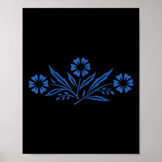 Damen Cornflower Blue Poster (Vorne)