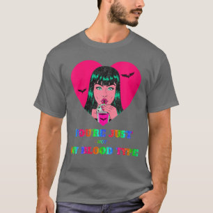 Damen Damen Vampir Halloween Nicht Mein Bluttyp Ho T-Shirt