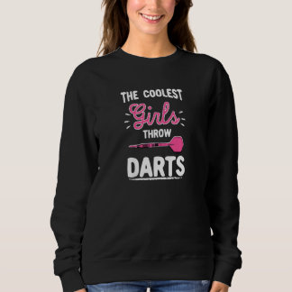 Damen Dartboard Player Girls Throw Da Sweatshirt