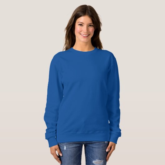 Damen Deep Royal Blue Sweatshirt / Anpassen (Vorne ganz)