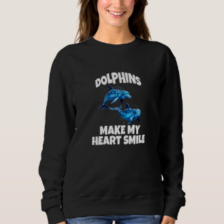 Damen Delphin Delphine lassen mein Herz lächeln Me Sweatshirt