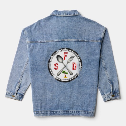Damen-Denimjacke Jeansjacke (Rückseite)