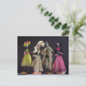 Damen des Tages der Toten, von Oaxaca Postkarte (Stehend Vorderseite)