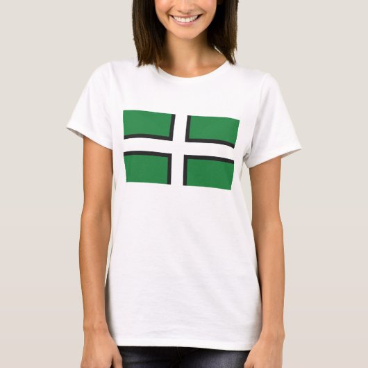 Damen-"Devon-Flaggen-" T-Shirt (Vorderseite)