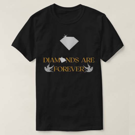 Damen Diamanten sind Forever Design mit Doves für T-Shirt (Design vorne)