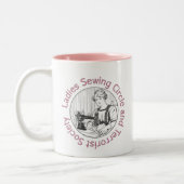 Damen, die Kreis nähen Zweifarbige Tasse (Links)