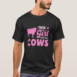 Damen Dieses Mädchen liebt Kühe Kuh T-Shirt