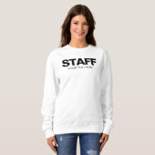 Damen Doppelseitiges White Sweatshirt Mitarbeiter (Vorne ganz)