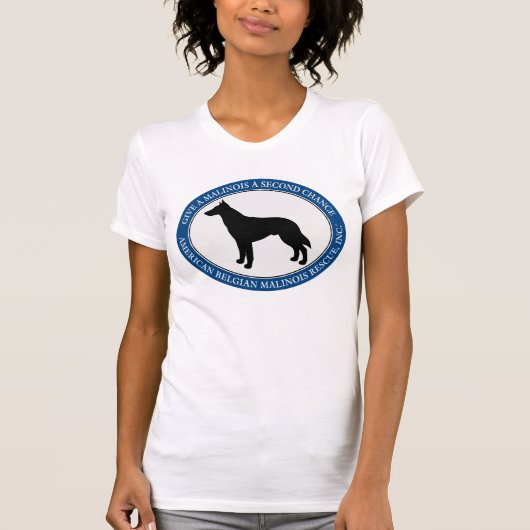 Damen-dunkles T-Shirt ABMR Malinois Logo (Vorderseite)