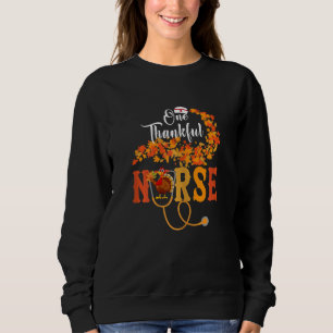 Damen Eine Dankbare Krankenschwester Truthahn Sthe Sweatshirt
