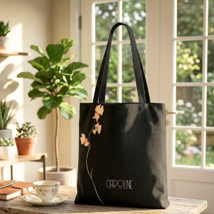 Damen Elegant Schwarz Floral Boho Cute  Tasche