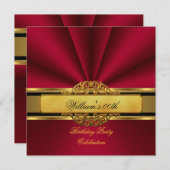 Damen-elegantes dunkles Rotes Party Einladung (Vorne/Hinten)