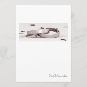 Damen entwirrte zivile Partnerschaft Ringe Einladung