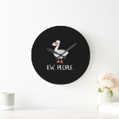 Damen Ew Leute Funny Duck Face Maske Große Wanduhr (Zuhause)