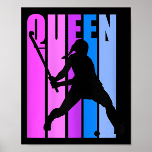 Damen Feldhockey Königin Geburtstag Sport Mädchen Poster