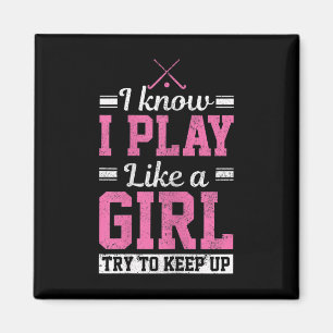 Damen Feldhockey Mädchen Lustiges Hockey Spieler G Magnet