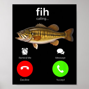 Damen-Fih-Aufruf erinnern ablehnen annehmen Telefo Poster