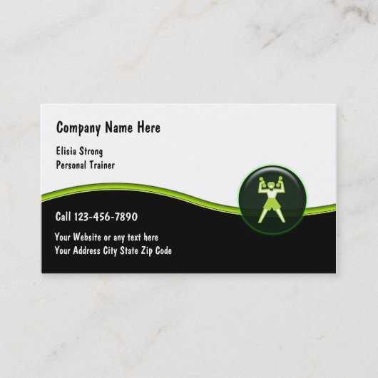 Damen-Fitness-Geschäfts-Karten Visitenkarte (Vorderseite)