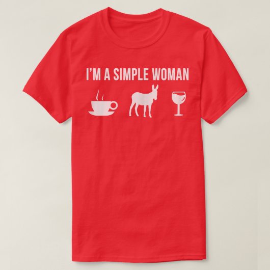 Damen Funny Donkey Bauer Einfache Frau T-Shirt (Design vorne)
