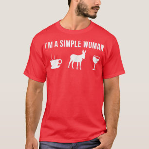 Damen Funny Donkey Bauer Einfache Frau T-Shirt