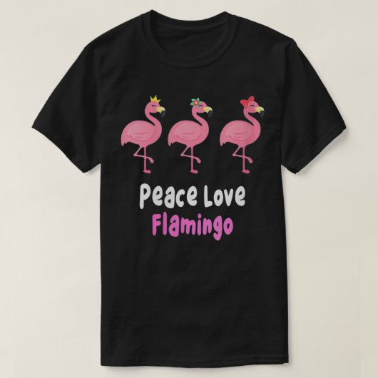 Damen Funny Flamingos, Liebe des Friedens, Rosa Fl T-Shirt (Design vorne)