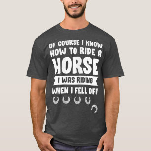 Damen Funny Reiten Männer Frauen Cowboys T-Shirt