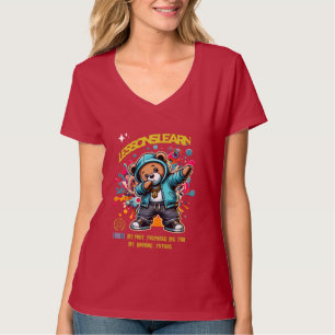 DAMEN FUTURE DABBING-LEKTIONEN GELERNT V-AUSSCHNIT T-Shirt