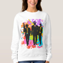 Damen Gangster Chic Langarm Oberteil