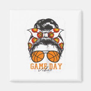 Damen gebleichtes Basketball-Spieltag-Vibes-Mama-C Magnet