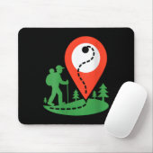 Damen Geocaching Wandern V-Ausschnitt Mousepad (Mit Mouse)