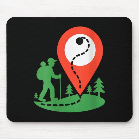 Damen Geocaching Wandern V-Ausschnitt Mousepad (Vorne)