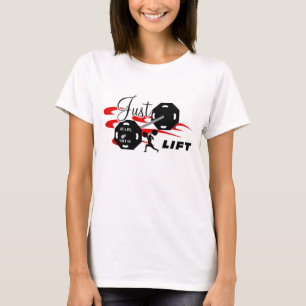 Damen-gerade Aufzugweightlifting-T - Shirt