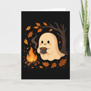 Damen Ghost By Campfire Mit Tasse V-Ausschnitt Karte