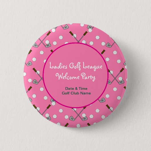 Damen-Golf-Liga-Button Button (Vorderseite)