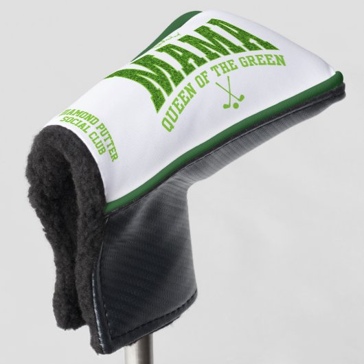 Damen Golf MAMA QUEEN DES GRÜNEN PUTTER Golf Headcover (3/4 Vorderseite)