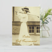 Damen-Golf-Turnier-Einladungen Einladung (Stehend Vorderseite)