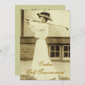 Damen-Golf-Turnier-Einladungen Einladung (Vorne/Hinten)