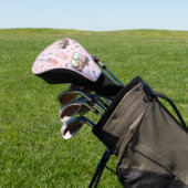 Damen Golfcart Muster in Hellrosa  Golf Headcover (In SItu)