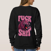 Damen-Grafik-Sweatshirt Fette rosa Leopard-Bluse Sweatshirt (Rückseite)
