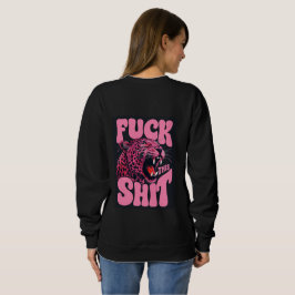 Damen-Grafik-Sweatshirt Fette rosa Leopard-Bluse Sweatshirt